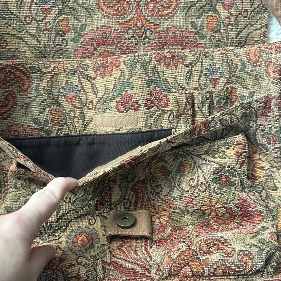 Vintage Fossil Paisley Tapestry Messenger Bag - Picture 5 of 9